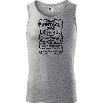 Vintage Etiketa - 1949 - Tílko pánské Core - 2XL ( Tmavě šedý melír )