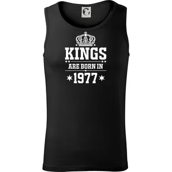 Kings are born in 1977 - Tílko pánské Core - M ( Černá )