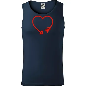 Srdce šíp - Tílko pánské Core - 2XL ( Námořní modrá (velmi tmavá - téměř černá) )