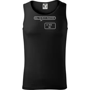 Will you be my Valentine - Tílko pánské Core - S ( Černá )