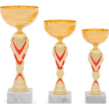 Pohár EKONOM, výška 26 cm, zlatý/červený