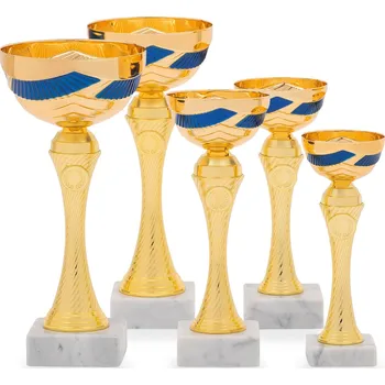 Pohár EKONOM, výška 22 cm, zlatý/modrý