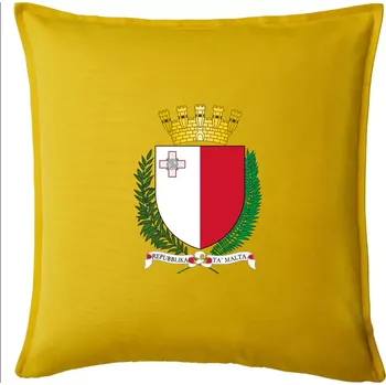 Polštář Malta - statní znak - Polštář 50x50 - 50x50 - Pouze potah ( Žlutá )