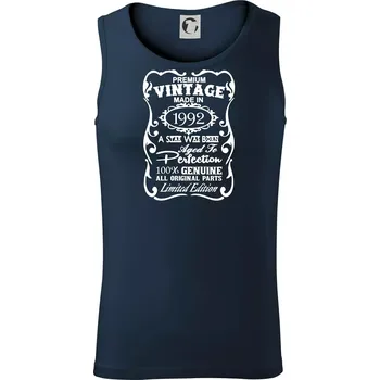 Vintage Etiketa - 1992 - Tílko pánské Core - S ( Námořní modrá (velmi tmavá - téměř černá) )