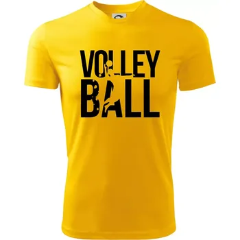Chlapecké tričko Volleyball nápis - Dětské triko sportovní (dresovina) - 122 cm/6 let ( Žlutá )