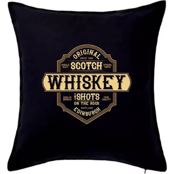 Polštář Original whiskey etiket - Polštář 50x50 - 50x50 - Pouze potah ( Černá )