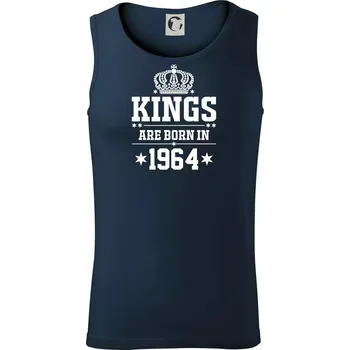 Pánská móda Kings are born in 1964 - Tílko pánské Core - 2XL ( Námořní modrá (velmi tmavá - téměř černá) )
