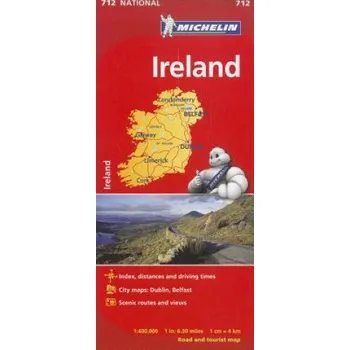 Michelin Ireland Map 712 (Michelin Travel & Lifestyle)(Brožovaná)