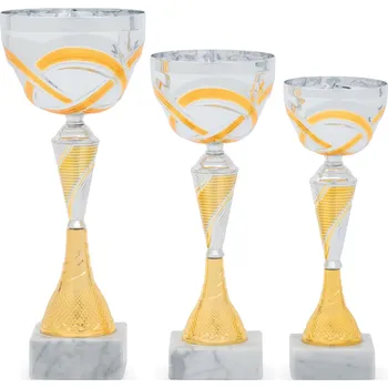 Pohár STANDARD, výška 28 cm, zlatý/stříbrný