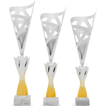 Pohár DESIGN, výška 52 cm, stříbrný/zlatý