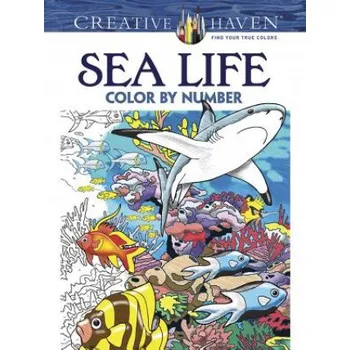 Cizojazyčná kniha Creative Haven Sea Life Color by Number Coloring Book (George Toufexis)(Brožovaná)