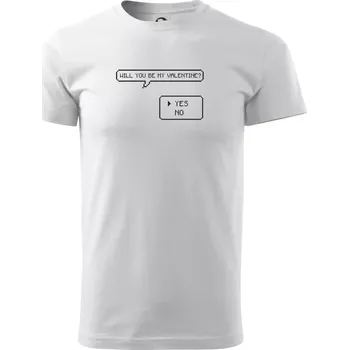 Pánské tričko Will you be my Valentine - Triko extra velké (5-8XL) - 7XL ( Bílá )