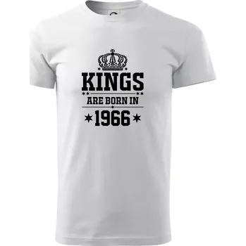 Kings are born in 1966 - Triko extra velké (5-8XL) - 7XL ( Bílá )
