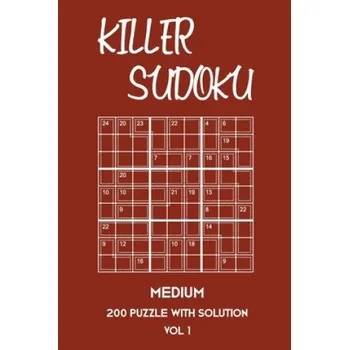 Puzzle Killer Sudoku Medium 200 Puzzle WIth Solution Vol 1: 9x9, Advanced sumoku Puzzle Book, 2 puzzles per page (Tewebook Sumdoku)(Brožovaná)