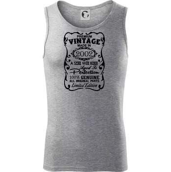 Vintage Etiketa - 2002 - Tílko pánské Core - XL ( Tmavě šedý melír )