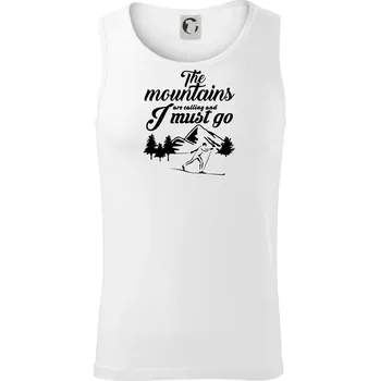 The mountains are calling běžkař - Tílko pánské Core - L ( Bílá )