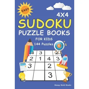 Puzzle Easy Sudoku Puzzle Books For Kids: 100+ Sudoku Puzzles 4x4 Puzzle Grids with Very Easy, Easy & Medium - Mini Sudoku Books For Kids & Beginner (Sleepy Sloth Studio)(Brožovaná)