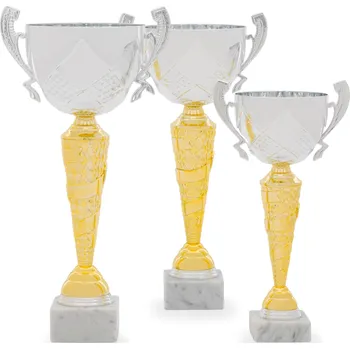 Pohár STANDARD, výška 37 cm, zlatý/stříbrný