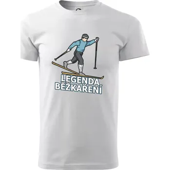 Pánské tričko Legenda běžkaření - Triko extra velké (5-8XL) - 6XL ( Bílá )
