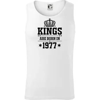 Kings are born in 1977 - Tílko pánské Core - L ( Bílá )