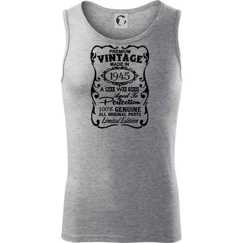 Vintage Etiketa - 1945 - Tílko pánské Core - 2XL ( Tmavě šedý melír )