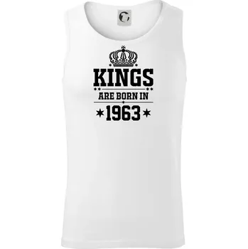 Kings are born in 1963 - Tílko pánské Core - 2XL ( Bílá )