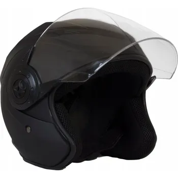 Helma na motorku Motocyklová přilba Abiwa otevřená, matná černá, velikost S, s chráničem brady