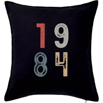 Polštář Vintage číslice 1984 - Polštář 50x50 - 50x50 - Pouze potah ( Černá )