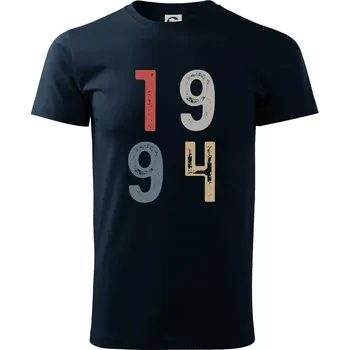 Pánské tričko Vintage číslice 1994 - Triko extra velké (5-8XL) - 7XL ( Námořní modrá (velmi tmavá - téměř černá) )