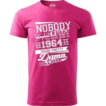 Nobody is perfect - 1964 - Klasické pánské triko vyšší gramáže - S ( Purpurová )