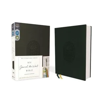 Niv, Journal the Word Bible, Leathersoft, Green, Red Letter, Comfort Print: Reflect, Take Notes, or Create Art Next to Your Favorite Verses (NIV)(Pevná)