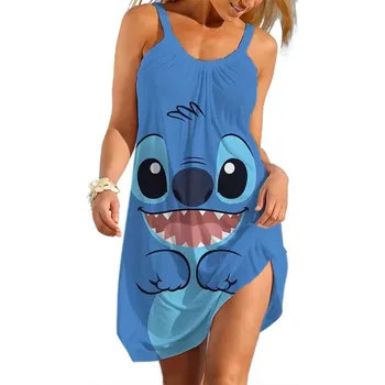 Dámská noční košile Lilo & Stitch Dámská noční košilka s úzkými ramínky "Lilo & Stitch" Barva: modrá (DDQ-PD239), Velikost: S