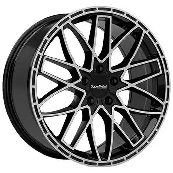 Alu kolo Alu kola SUPER METAL VANE, 20x8 5x160 ET50, černá lesklá + leštění (zátěžová)