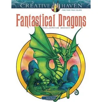 Populárně naučná literatura pro dospělé Creative Haven Fantastical Dragons Coloring Book (Aaron Pocock)(Brožovaná)