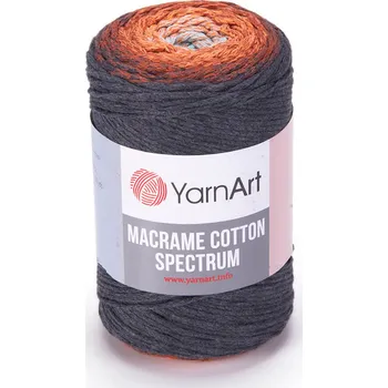 Galanterie Yarn Art Macrame Cotton Spectrum 1307 oranžová, tmavě šedá