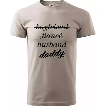 Pánská móda Partnerské triko nastávající rodiče - Klasické pánské triko vyšší gramáže - L ( Ledově šedá )