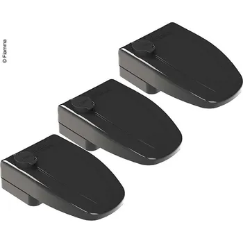 Příslušenství ke karavanu Sada 3ks bezpečnostních zámků Fiamma Safe Door pro obytné vozy / karavany - montáž na stěnu Barva: Černá