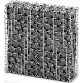 vidaXL Gabionová zeď z pozinkované oceli s víky