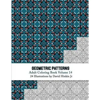 Učebnice Geometric Patterns - Adult Coloring Book Vol. 14 (David Hinkin Jr)(Brožovaná)