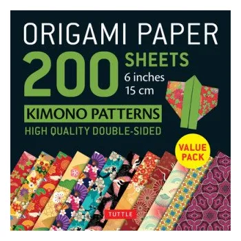 Cizojazyčná kniha Origami Paper 200 sheets Kimono Patterns 6 (15 cm) (Tuttle Publishing)(Kroužková)