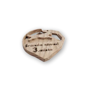 psí známka Svět Tlapky Dřevěná Ekomedaile - Sport Dřevina nebo odstín: Olše (dřevo)