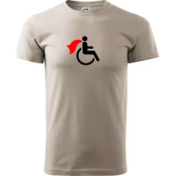 Pánské oblečení Super vozíčkář - Klasické pánské triko vyšší gramáže - S ( Ledově šedá )