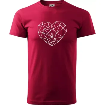 Srdce geometrie - Klasické pánské triko vyšší gramáže - XS ( Marlboro červená )