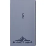 Týdenní diář - Jakub - Vivella s ražbou - kapesní - holubí šeď - Hory