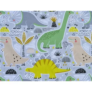 Papírový ubrousek Šatoli.cz Bavlněný ubrousek pod svačinu Dinosauři na šedé