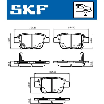 Brzdová destička SKF BRZDOVÉ DESTIČKY VKBP 90384 A
