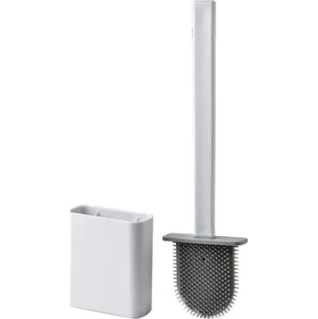 WC štětka EDA SILICONE WHITE Szczotka WC biała 10x4x36cm TPR