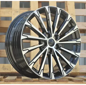 Disk Alu kola Racing Line YF0446, 19x8 5x112 ET45, černá + leštění vhodné pro Škoda Enyaq, Škoda Karoq, Škoda Octavia IV