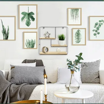 police Hranatá polička na zeď DESIO. Přírodní/černá