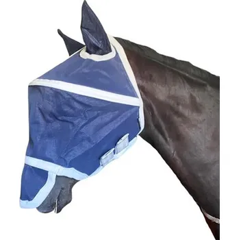 Koňská maska proti hmyzu Maska proti hmyzu Equithéme Cerceau s obručí, modrá - vel. S